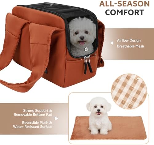 Dog Purse Carrier for Small Dogs and Cats, Soft-Sided Pet Tote Bag - Image 3