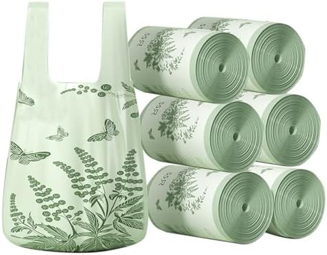 330pcs Small Trash Bags with Handle 4 Gallon by YYaaloa