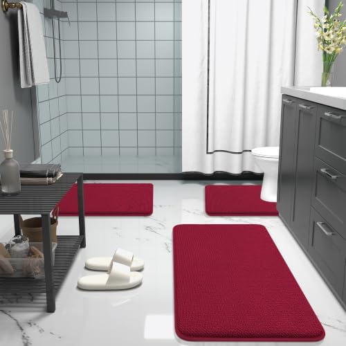 OLANLY Memory Foam Bathroom Toilet Rugs U-Shaped 24x20, Soft Mat - Image 6