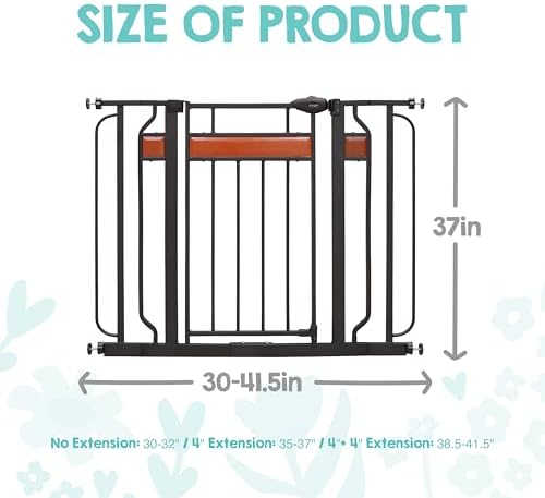 Regalo Safety 37" Extra Tall Baby Gate, Bottom of Stairs & Doorways - Image 2