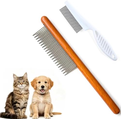 Cat comb, dog comb, Solid Wood Pet Comb Grooming Tool by YDDPET