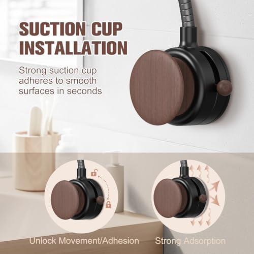 SEANCHEER Hands Free Hair Dryer Holder Wall Mount, 360° Rotating - Image 3
