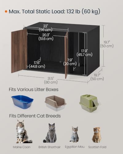 SONGMICS HOME Cat Litter Box Enclosure, Snapsemble Superfast Assembly - Image 4