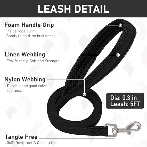 GAMUDA Small Dog Harness Collar and Leash Set, Step in No Chock No Pull Hemp - Image 6