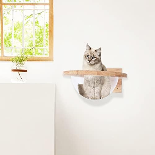 Wall-Mounted Wooden Cat Space, Cat Bed Capsule-Style Transparent Cover - Image 7