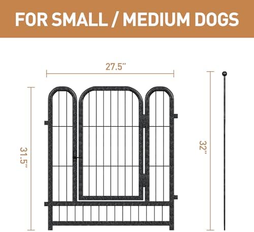 Metal Dog Playpen 32in H 32 Panels Heavy Duty Dog Fence - Image 3