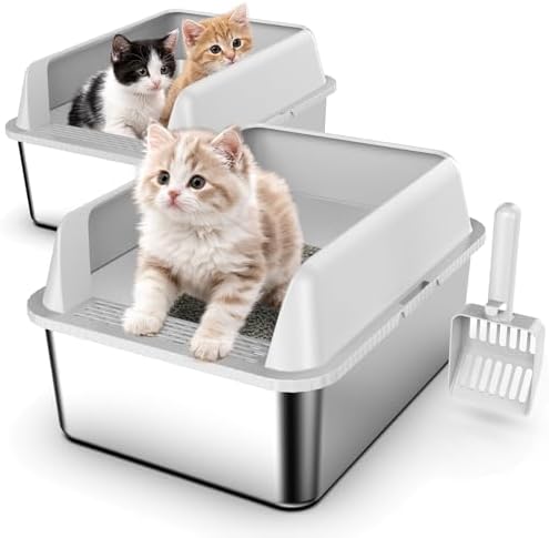 Suzzipaws Small Stainless Steel Litter Box by Suzzipaws