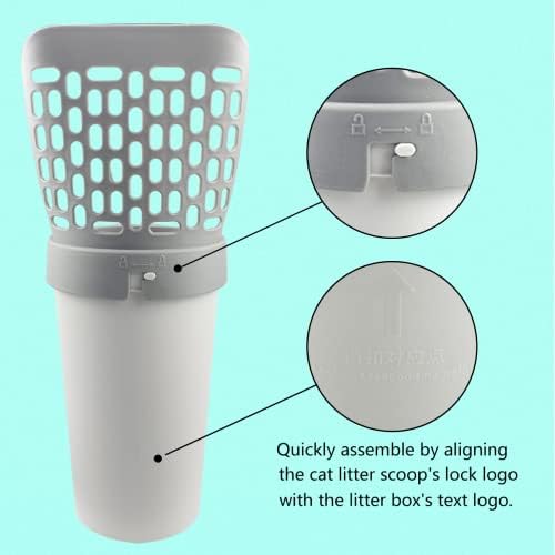 Cat Litter Scoop with Holder, 2 in 1 Cat Scoop, 215 Garbage Bags - Image 3