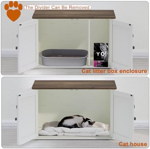 Timberer Cat Litter Box Enclosure, Hidden Litter Box Furniture - Image 2