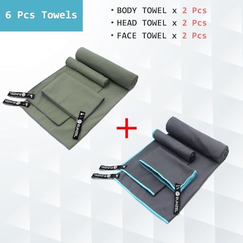 Eunzel 2 Set Quick Dry Camping Towel, Microfiber Travel Towel Super Absorbent - Image 2