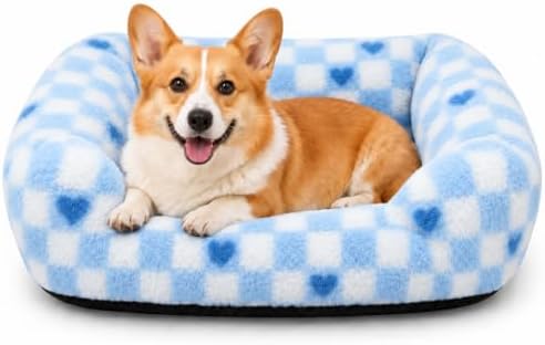 Washable Dog Bed for Small Medium Dogs, Soft Plush Pet Bed by Pbed