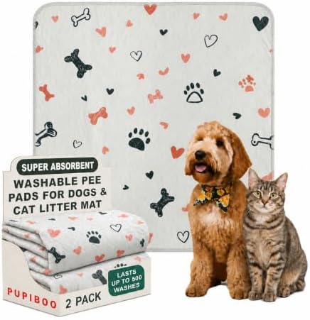 PUPIBOO Washable Pee Pads for Dogs and Cats by PUPIBOO