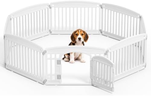 NEWBULIG 24 Inch 8 Panels Dog Playpen, Plastic Pet Play Pen Fence by NEWBULIG