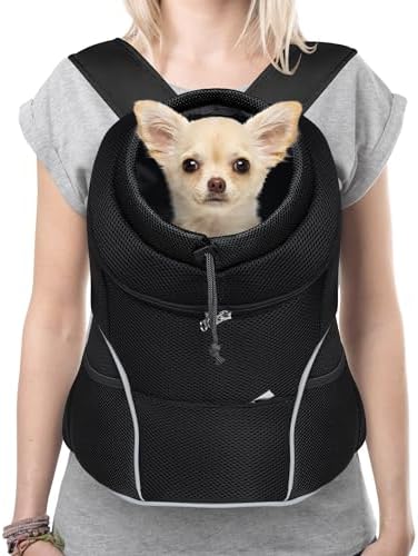 YUDODO Dog Front Carrier Backpack, Adjustable Breathable Dog Backpack by YUDODO