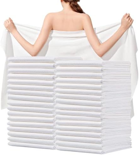Disposable Bath Towels, 50 Pack 55" x 27.5" Ultra Soft, Quick Dry Disposable by Tvvcalk