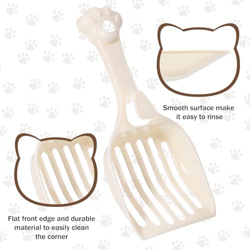 COMNICO Cat Litter Scoop, Durable Plastic Kitty Litter Sifter Scooper - Image 3