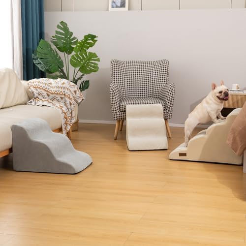 Aodisman Dog Stairs for Small Dogs, 3 Step Dog Ramp for Couch, Non-Slip Steps - Image 5