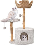 Easyego Modern Cat Tree, 39.9" Aesthetic Wood Cat Tree Tower by Easyego