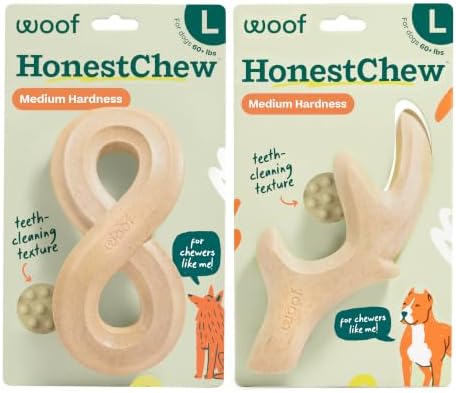 WOOF HonestChew Duo Dog Chew Toy Set by Woof