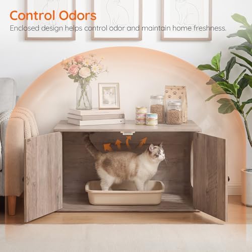 HOOBRO Cat Litter Box Enclosure, Hidden Litter Box Furniture - Image 6