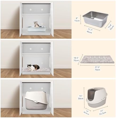 unipaws Tall Cat Litter Box Enclosure - Image 4