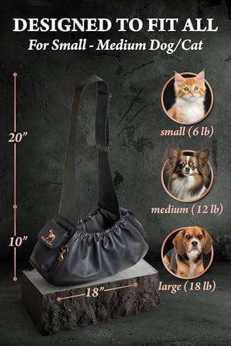 Noah & Paw Dog Sling Carrier for Small Dogs 5-18 lbs, for Dogs & Cats - Image 4