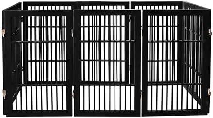 Urnporium Pet Dog Gate Freestanding, Strong Durable Folding Wooden Fence - Image 5
