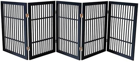 Urnporium Pet Dog Gate Freestanding, Strong Durable Folding Wooden Fence by Urnporium