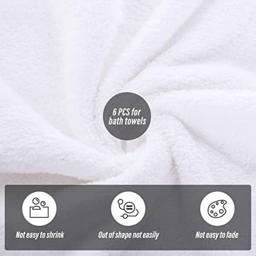 MOONQUEEN 6 Pack Premium Bath Towel Set - Image 4