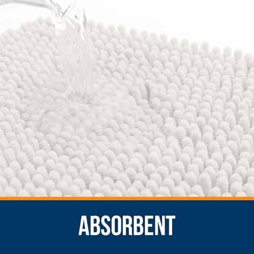 OLANLY Bathroom Rugs 32x20, Extra Soft Absorbent Chenille Bath Rugs - Image 5