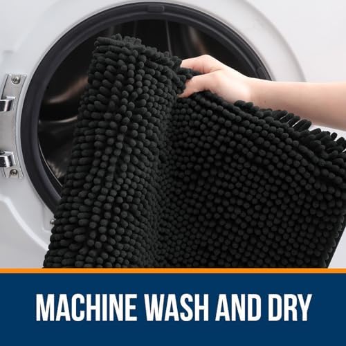 OLANLY Bathroom Rugs 35x24, Extra Soft Absorbent Chenille Bath Rugs - Image 5