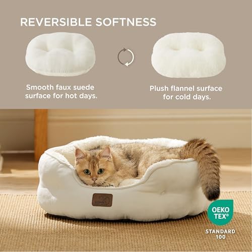 Bedsure Small Dog Bed Washable, Round Cat Beds - Image 3