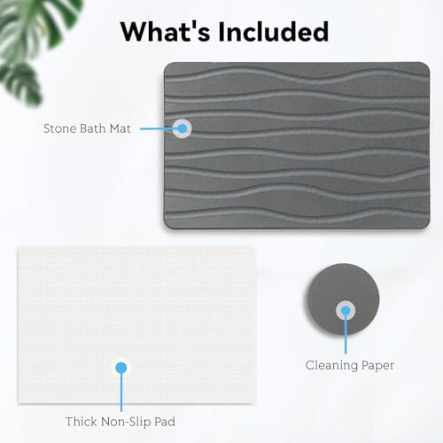 Bath Stone Mat, Fast-Absorbing, and Non-Slip Bathroom Mat, Inspired - Image 6