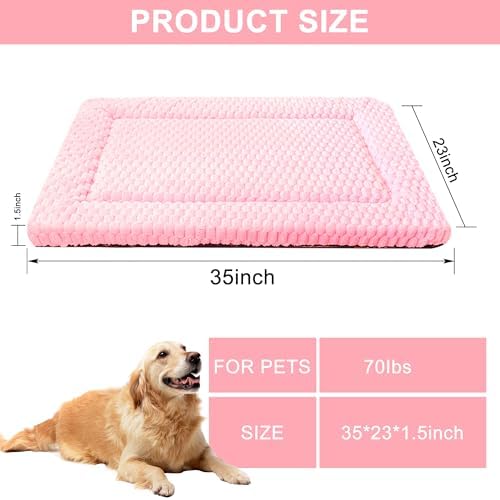 Dog Bed Mat, Reversible & Ultra Soft Kennel Pad-Machine Washable Pet Bed - Image 2