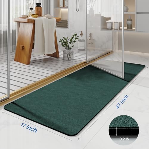 Long Bath Rugs 47x17-Diatomaceous Earth Stone Bath Mats - Image 2