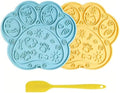 Dog Lick Mat Paw Shape Slow Feeder 17 Suction Cups 2 Pack BPA-Free by Wfciosdv