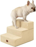 EHEYCIGA Dog Stairs for Small Dogs 13.5" H, 3-Step Dog Steps for Cats by EHEYCIGA