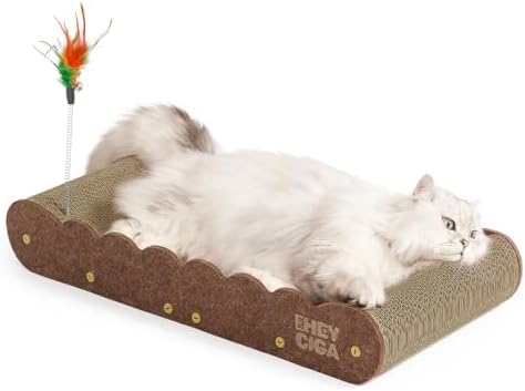 EHEYCIGA 26" Large Cardboard Cat Scratcher Bed by EHEYCIGA