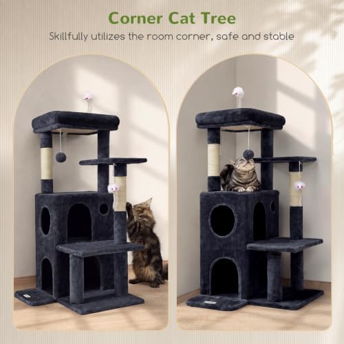 Globlazer Cat Tree Tower for Indoor Cats Large Adult, Dark Grey - Image 2