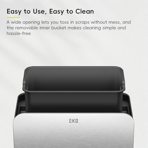 EKO Kitchen Compost Bin, 7L / 1.85 Gal Stainless Steel - Image 6