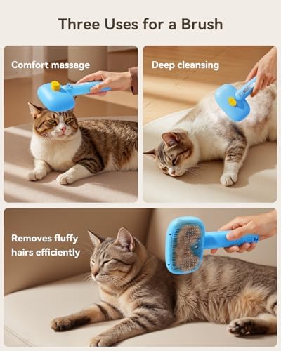 ROJECO 3-in-1 Pet Steam Brush, Spray Hair Removal Detangling Comb - Image 4