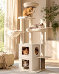 Wood Cat Tree for Indoor Cats, Modern Cat Tower by Purrlato