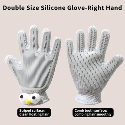 2 in 1 Pet Grooming Gloves - Image 2