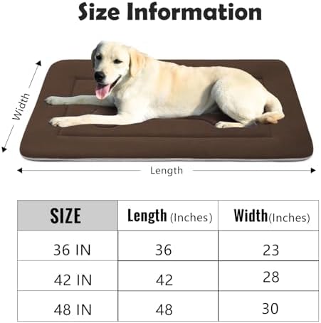 Dog Bed Soft Dog Crate Pad Mat for Medium/Large Dogs, 36 in Non-Slip Bottom - Image 6