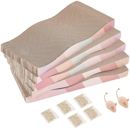 SIDAZON Cat Scratching Pads Cardboard Cat Scratchers by SIDAZON