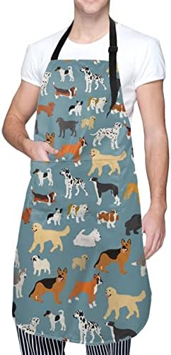 Perinsto Waterproof Apron With 2 Pockets Kitchen Chef Aprons Bibs by Perinsto