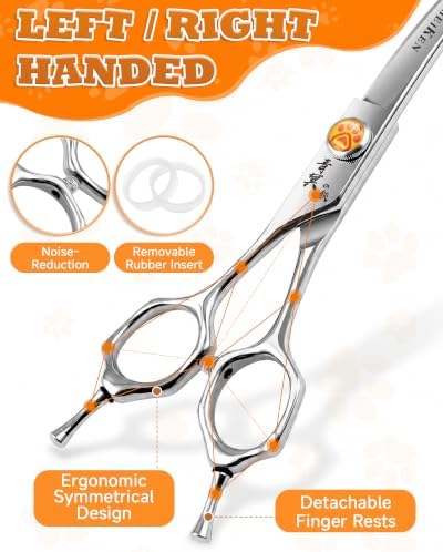 Dog Grooming Scissors 7", Pet Curved Scissors, Dog scissors - Image 4
