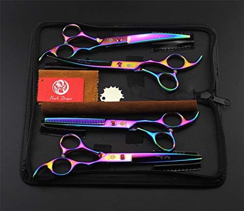 Purple Dragon 7" Dog Grooming Scissors Set - Image 6