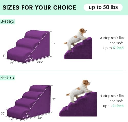 Mesa Lemon 3 Step Dog Stairs Pet Ramp - Image 3