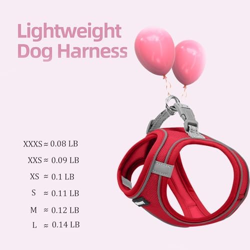 Solmoony Sparkly Small Dog Harness and Leash Set, Step in Soft Light Puppy Vest - Image 5